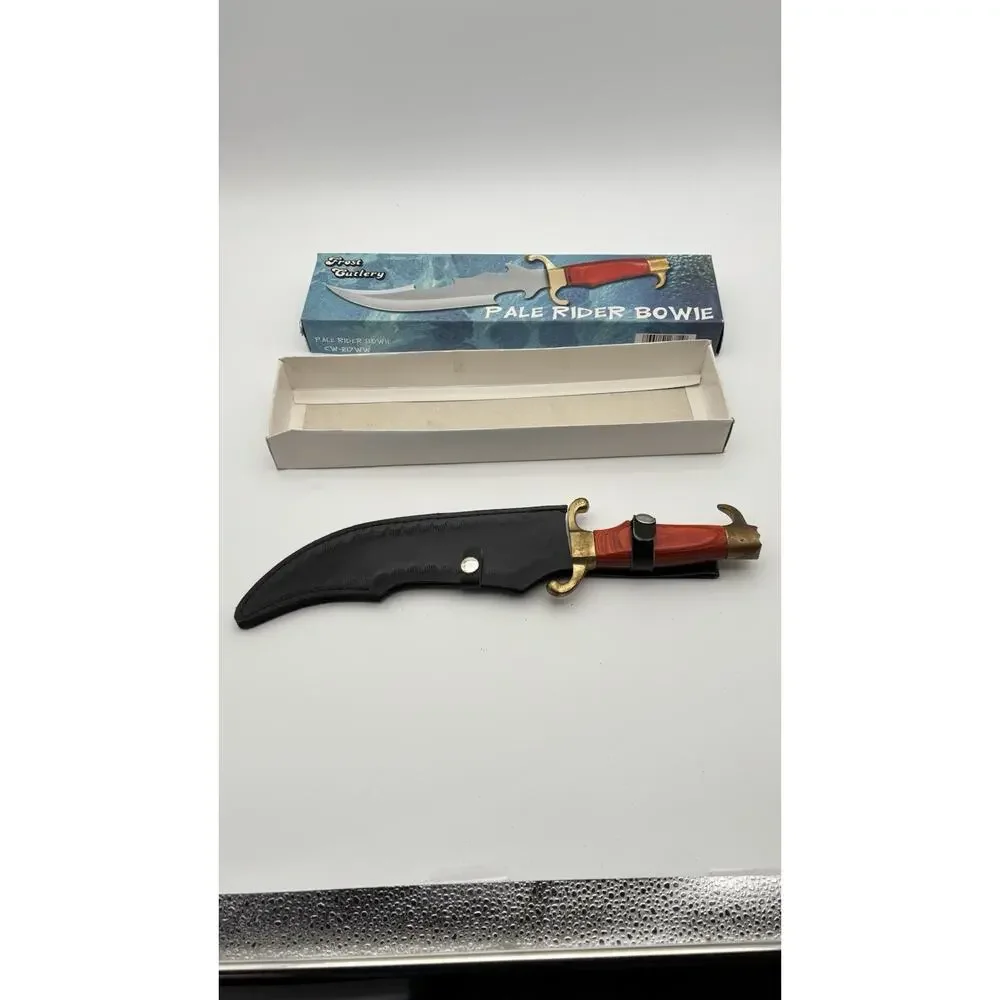 Frost Cutlery Pale Rider Bowie Knife CW-217WW WINE PAKAWOOD HANDLE